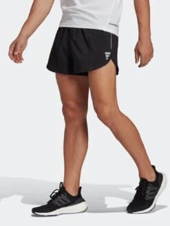 Adidas Own The Run Split Shorts - Black
