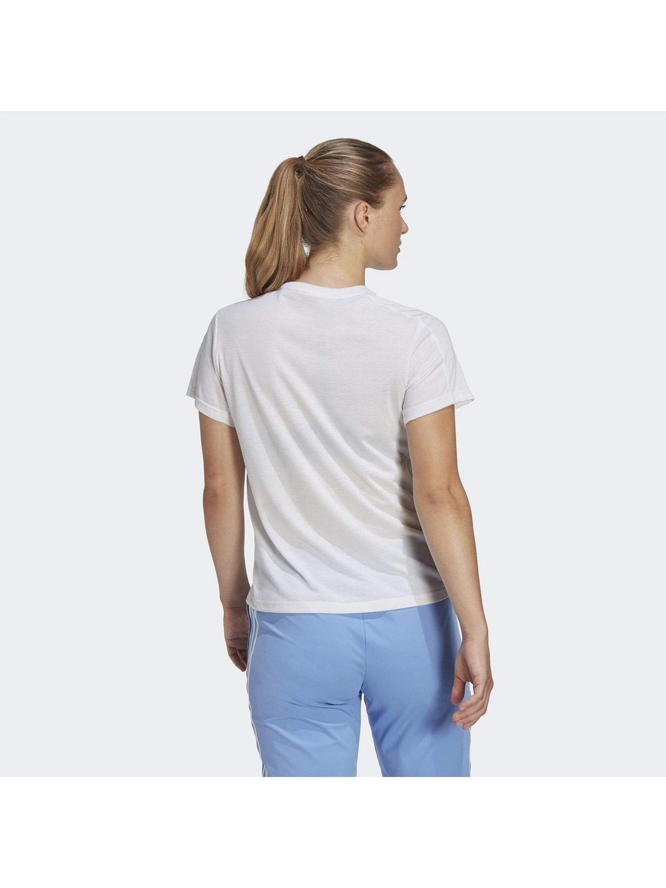 Adidas AEROREADY Train Essentials Minimal Branding Crewneck Tee - White 2 Adidas AEROREADY Train Essentials Minimal Branding Crewneck Tee - White - Image 2