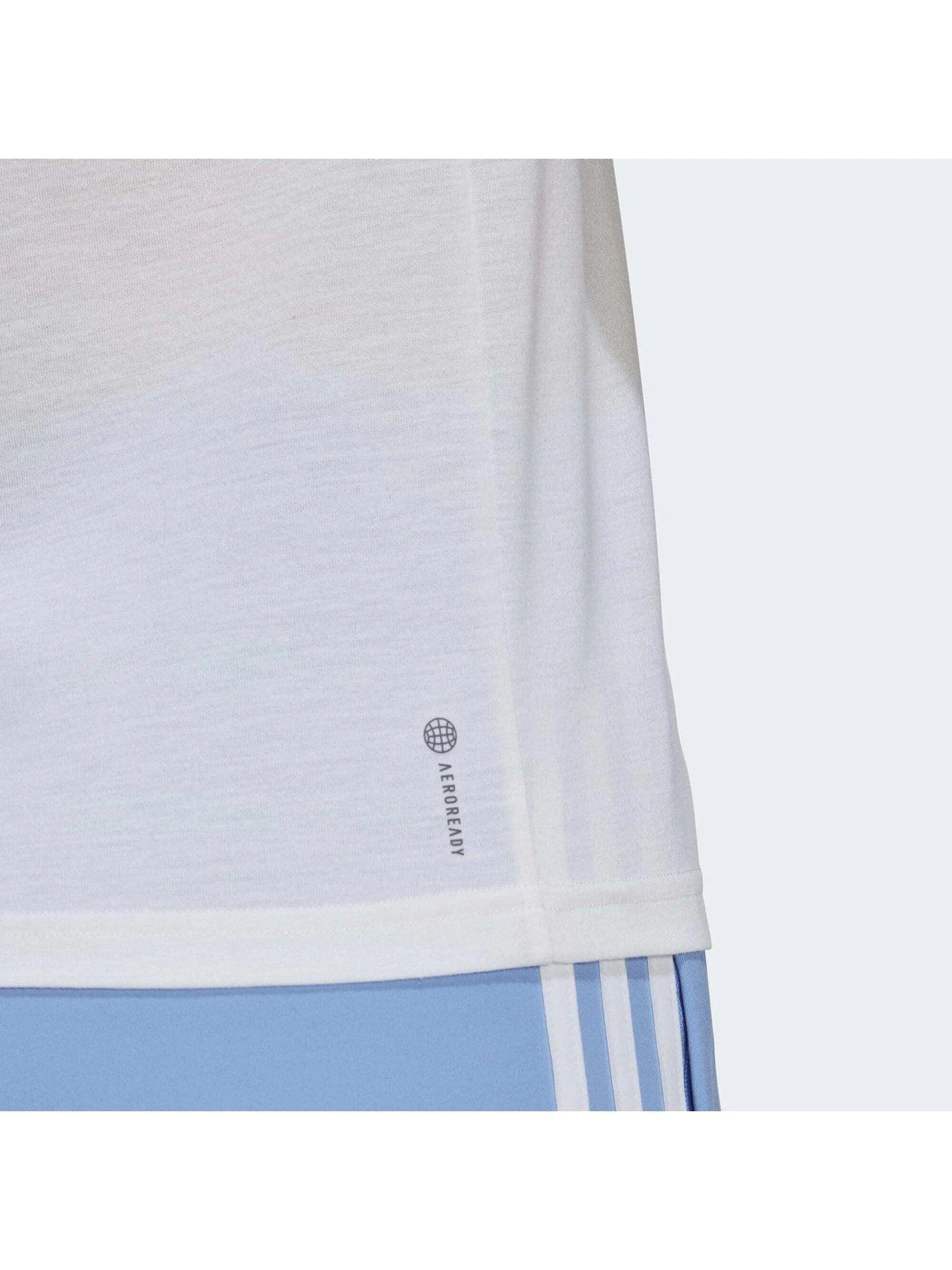Adidas AEROREADY Train Essentials Minimal Branding Crewneck Tee - White 4 Adidas AEROREADY Train Essentials Minimal Branding Crewneck Tee - White - Image 4