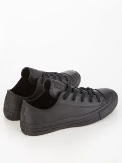 Converse Chuck Taylor All Star Leather Ox Plimsolls - Black -Sport Sphere 639TN SQ3 0000000226 BLACK BLACK SLb