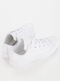 Converse Chuck Taylor All Star Leather Ox - White/White -Sport Sphere 639TP SQ3 0000000001 WHITE WHITE SLs