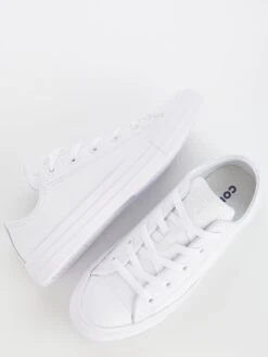 Converse Chuck Taylor All Star Leather Ox - White/White -Sport Sphere 639TP SQ4 0000000001 WHITE WHITE SLt