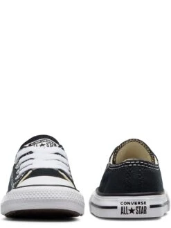 Converse Chuck Taylor All Star Ox Infant Unisex Trainers -Black -Sport Sphere JR875 SQ2 0000000004 BLACK SLb