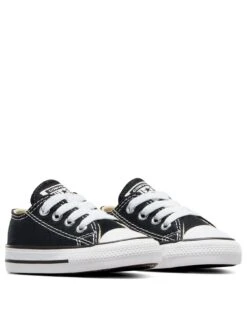 Converse Chuck Taylor All Star Ox Infant Unisex Trainers -Black -Sport Sphere JR875 SQ3 0000000004 BLACK SLs