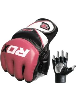 RDX Ladies Maya Hide Leather MMA Gloves -Sport Sphere KH7V9 SQ4 0000000064 RED BLACK SLd