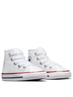Converse Chuck Taylor All Star Ox Infant Unisex Trainers -White -Sport Sphere LF88L SQ3 0000000013 WHITE SLs