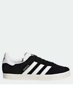 Adidas Originals Unisex Junior Gazelle Trainers - Black/White -Sport Sphere LTW3Y SQ3 0000000019 BLACK WHITE SLs