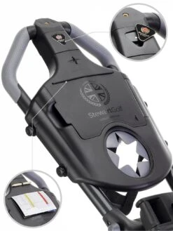 Stewartgolf R1-S Push Golf Trolley -Sport Sphere MDJPE SQ4 0000000336 BLACK RED SLd2