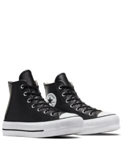 Converse Chuck Taylor All Star Leather Lift Platform Hi - Black/White  -Sport Sphere MLGLU SQ3 0000000019 BLACK WHITE SLs