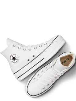 Converse Chuck Taylor All Star Leather Lift Platform Hi-Tops - White -Sport Sphere MLGLV SQ4 0000000269 WHITE BLACK SLt