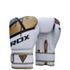 RDX Maya Hide Leather Gloves – Gold/White