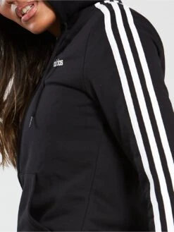 Adidas Essentials 3 Stripe Full Zip Hoodie - Black  -Sport Sphere N9D33 SQ4 0000000004 BLACK MDd