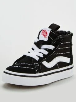Vans Sk8-Hi Toddler Unisex Hi Top Trainers-Black/White