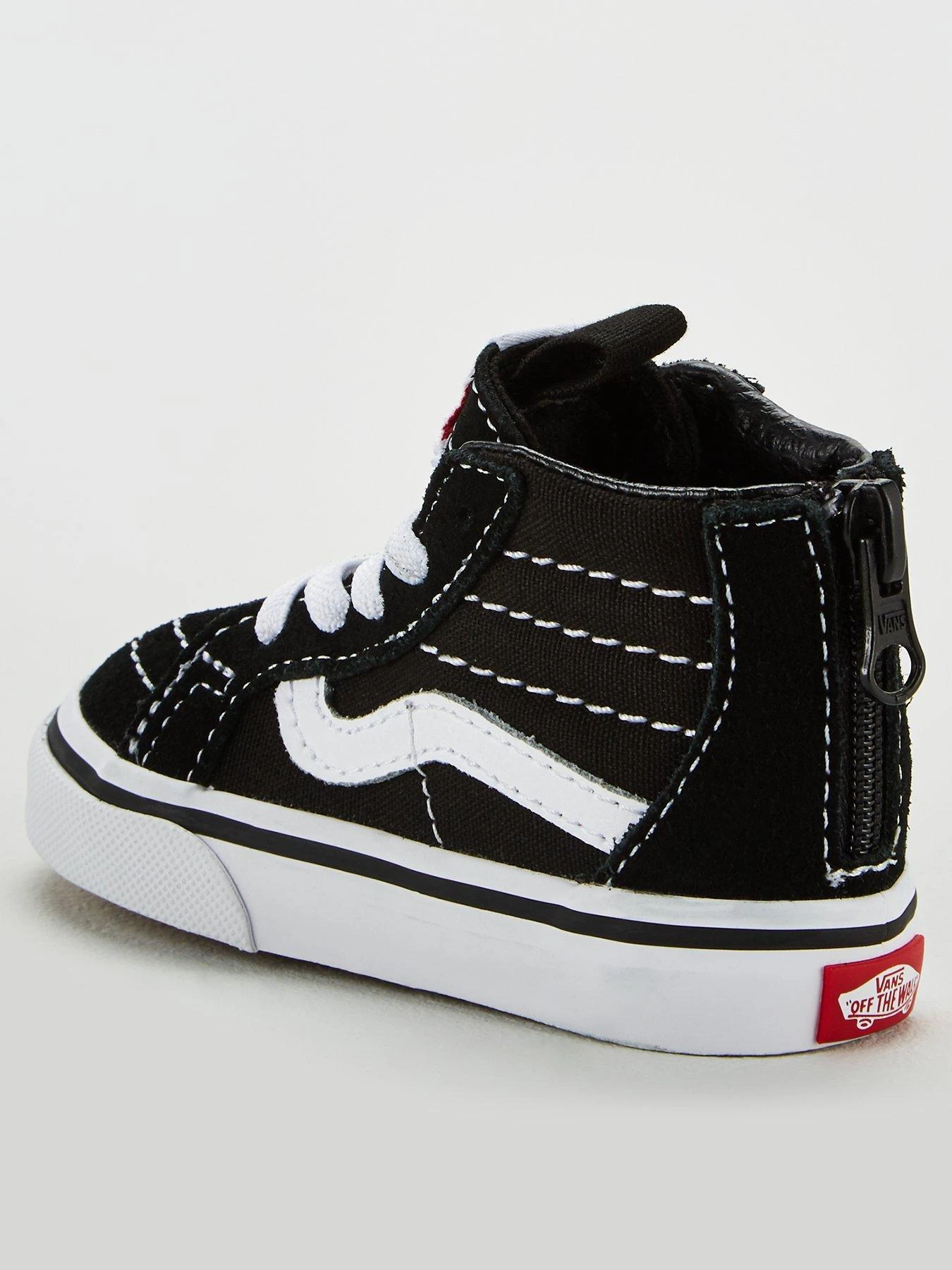 Vans Sk8-Hi Toddler Unisex Hi Top Trainers-Black/White 2 Vans Sk8-Hi Toddler Unisex Hi Top Trainers-Black/White - Image 2