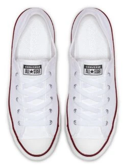 Converse Chuck Taylor All Star Dainty Canvas Ox Plimsolls - White -Sport Sphere NUE6K SQ4 0000000269 WHITE BLACK SLt