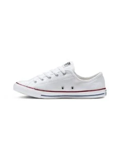Converse Chuck Taylor All Star Dainty Canvas Ox Plimsolls - White -Sport Sphere NUE6K SQ6 0000000269 WHITE BLACK SLd