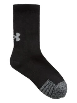 UNDER ARMOUR Youth Heatgear Crew 3 Pack Socks - Black -Sport Sphere NVAKQ SQ2 0000000004 BLACK SLf