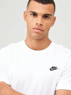 Nike Sportswear Club T-Shirt - White/Black -Sport Sphere P44HV SQ4 0000000269 WHITE BLACK MDd