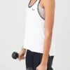 UNDER ARMOUR Knockout Tank Top - White/Black