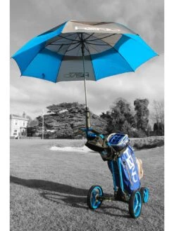 Sun Mountain H2NO Dual Canopy Windproof Large Golf Umbrella - 68" (172cm) Auto-Opening, Fibreglass Frame, UV Protection - Grey/Black -Sport Sphere PYFQG SQ6 0000000222 GREY BLACK SLd3