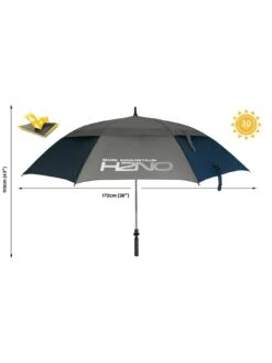 Sun Mountain H2NO Dual Canopy Windproof Large Golf Umbrella - 68" (172cm) Auto-Opening, Fibreglass Frame, UV Protection - Navy/Grey -Sport Sphere PYFQQ SQ7 0000000048 NAVY DGy