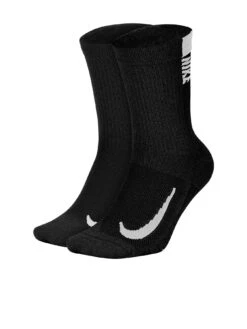 Nike Men's Running Pack 2 Running Crew Socks - BLACK