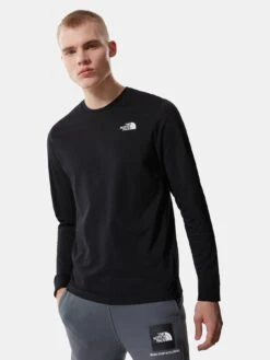 THE NORTH FACE Men's L/S Simple Dome Tee - Black
