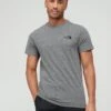 THE NORTH FACE Men's S/S Simple Dome Tee - Medium Grey Heather