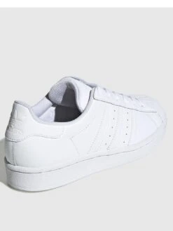 Adidas Unisex Junior Superstar Trainers - White/White -Sport Sphere QMVU6 SQ2 0000000001 WHITE WHITE SLb