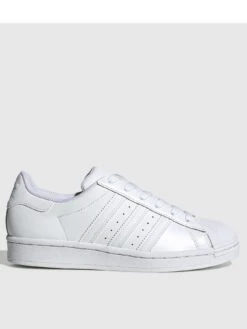 Adidas Unisex Junior Superstar Trainers - White/White -Sport Sphere QMVU6 SQ3 0000000001 WHITE WHITE SLs