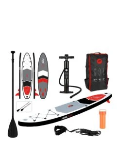 Pure 4 Fun PURE 320 SUP All-Round Inflatable Stand Up Paddle Board 10.5 Feet & Pump, Patch Tool, Foot Lead, Adjustable Paddle And Waterproof 2L Bag
