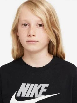 Nike Boys NSW Futura Icon T-shirt - Black/Grey -Sport Sphere QRULR SQ4 0000000114 BLACK GREY SLd