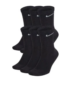 Nike 6 Pack Everyday Cushioned Training Ankle Socks - Black