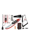 PURE Windsurf SUP Inflatable Stand Up Paddle Board 10.5 Feet - Complete Set With Pump, Patch Tool, Foot Lead, Adjustable Paddle And Waterproof 2L Bag
