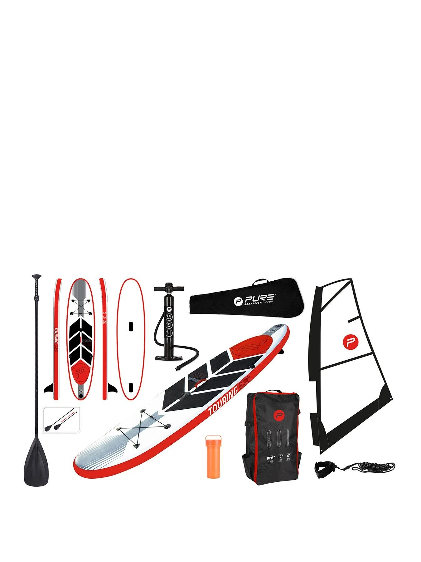 PURE Windsurf SUP Inflatable Stand Up Paddle Board 10.5 Feet - Complete Set With Pump, Patch Tool, Foot Lead, Adjustable Paddle And Waterproof 2L Bag 1 PURE Windsurf SUP Inflatable Stand Up Paddle Board 10.5 Feet - Complete Set With Pump, Patch Tool, Foot Lead, Adjustable Paddle And Waterproof 2L Bag