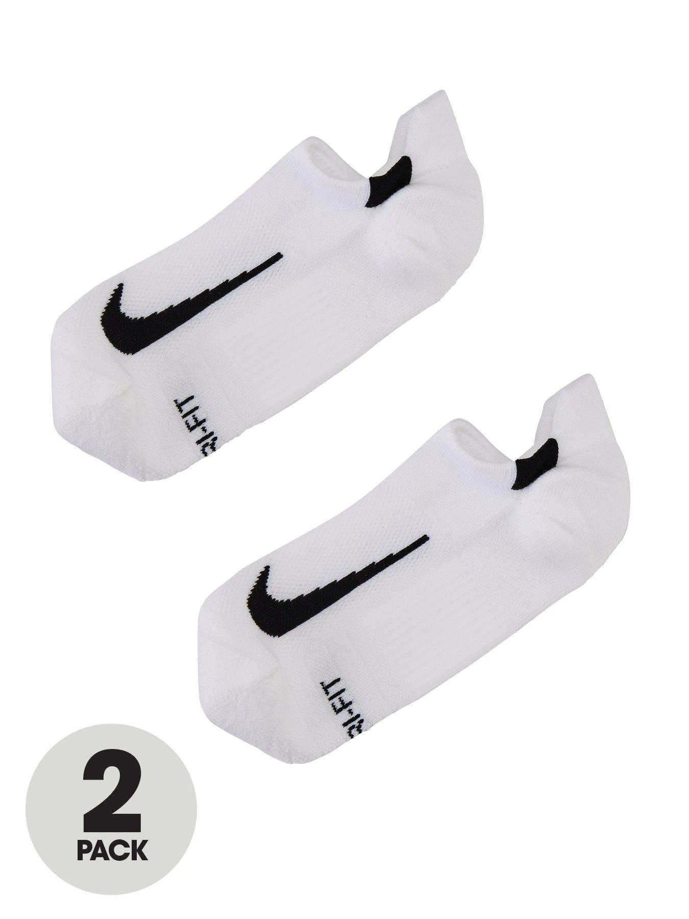Nike Running Multiplier Socks - White/Black 1 Nike Running Multiplier Socks - White/Black