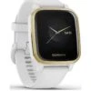 Garmin Venu  Sq GPS Smartwatch With All-day Health Monitoring - Light Gold & White Band