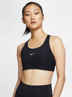 Nike Medium Support Padded Swoosh Bra - Black
