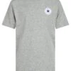 Converse Older Boys Short Sleeve Printed Chuck Taylor Patch T-Shirt - Grey