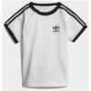 Adidas Originals Childrens 3 Stripes Tee - White Black