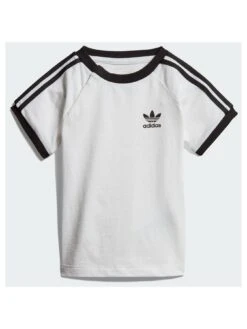 Adidas Originals Childrens 3 Stripes Tee - White Black