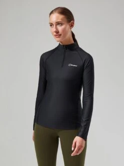 Berghaus 24/7 Long Sleeve Half Zip Tech Top - Black 