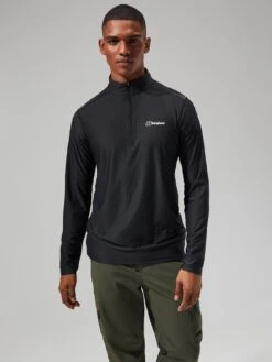 Berghaus 24/7 Half Zip Long Sleeve Teck Tee - Black