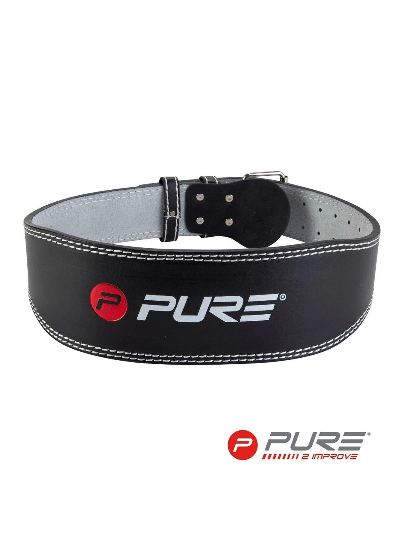 Pure2Improve Deluxe Padded Leather And Suede Weightlifting Belt (Small) 2 Pure2Improve Deluxe Padded Leather And Suede Weightlifting Belt (Small) - Image 2