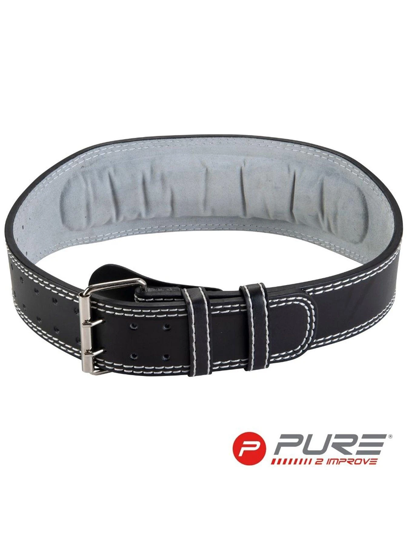 Pure2Improve Deluxe Padded Leather And Suede Weightlifting Belt (Small) 3 Pure2Improve Deluxe Padded Leather And Suede Weightlifting Belt (Small) - Image 3