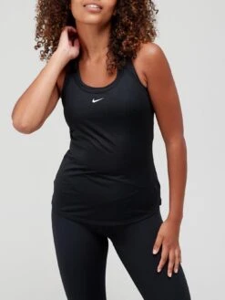 Nike Women's The One Df Elastika Tank Top - BLACK/WHITE