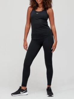 Nike Women's The One Df Elastika Tank Top - BLACK/WHITE -Sport Sphere RNEPJ SQ3 0000000004 BLACK MDo