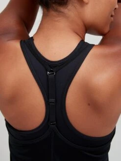 Nike Women's The One Df Elastika Tank Top - BLACK/WHITE -Sport Sphere RNEPJ SQ4 0000000004 BLACK MDd