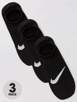 Nike 3 Pack Everyday Plus Lightweight Training Socks - Black