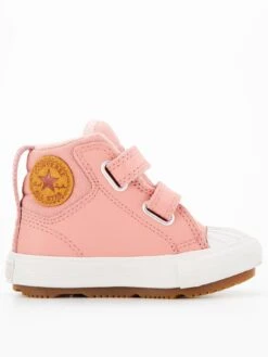 Converse Chuck Taylor All Star Berkshire Boot Hi Infant Trainer - Pink/White 